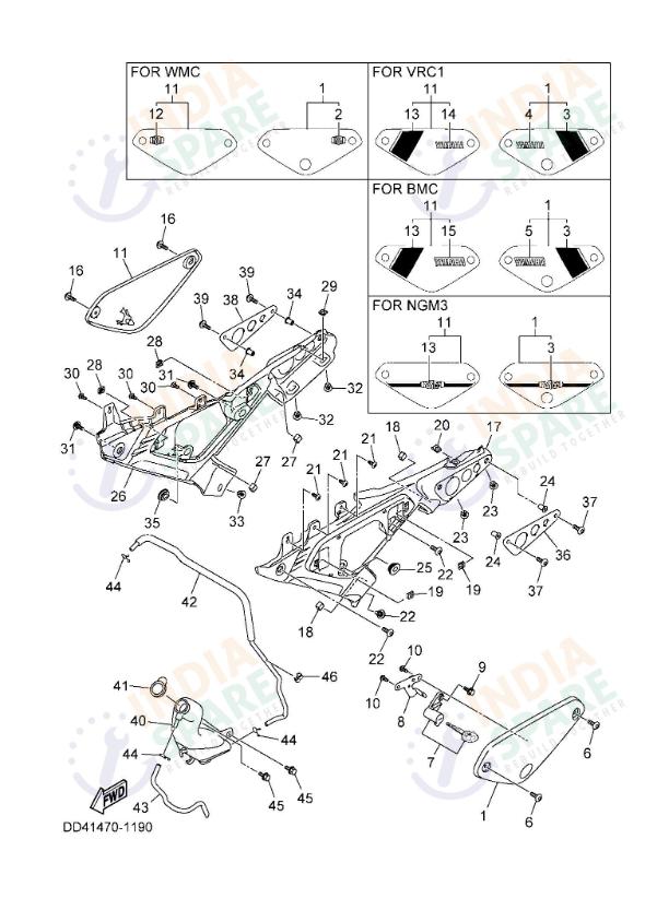 YAMAHA DD41 XSR Series SIDE COVER